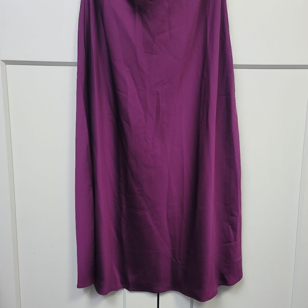 Lovers & Friends Raya midi dress Size Xl Halterneck Satin Revolve - Picture 3 of 9